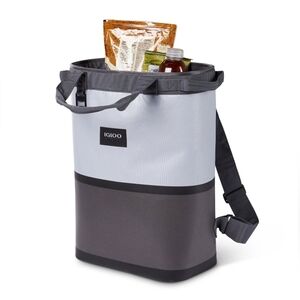 Igloo Reactor Portable 46 Can Soft Insulated Cinch Cooler Backpack Gray Tailgate